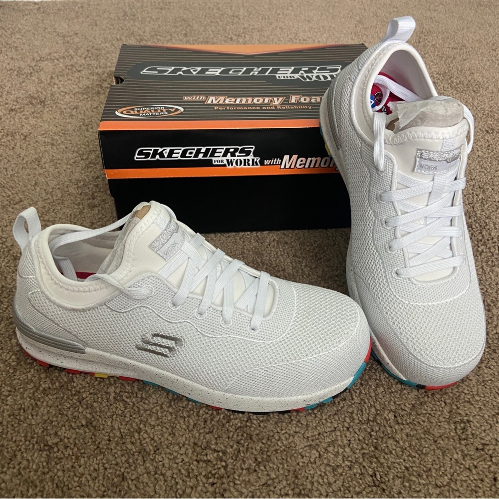 Skechers for Work Bulklin-Balran White Sneakers
